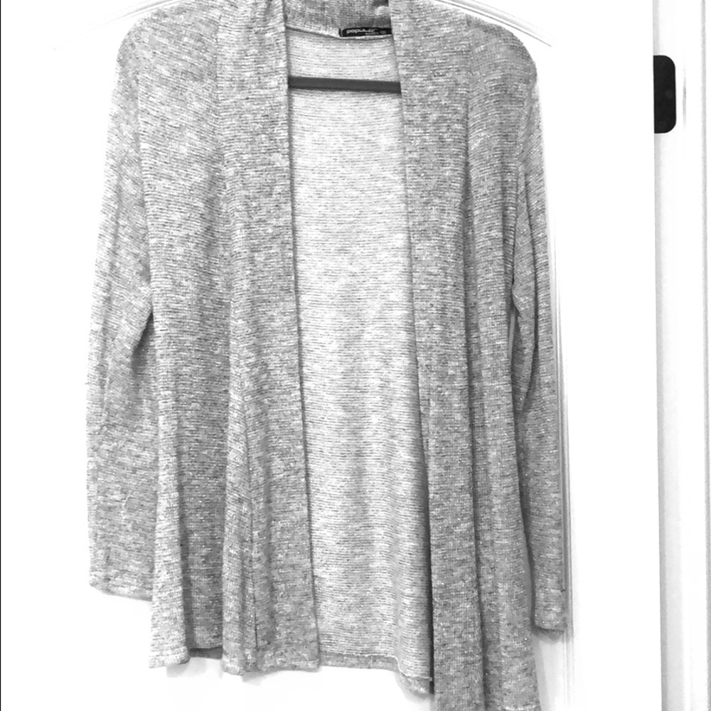 Light Gray Shimmer Cardigan